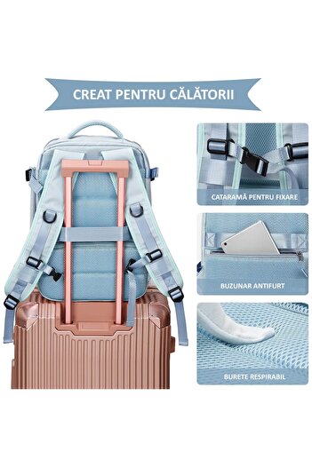 OBRALIX Travel Backpack, WizzAir, Multifunctional, USB charging port, up to 35L, Waterproof, 42x30x20 cm, Li