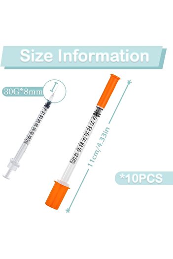 Bd 0.5ml 30Gx8mm Measuring Tools Sealed Packaging Plastic Pet Liquid Feeding Tools 10PCS