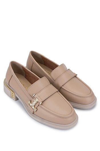 Tamer Tanca Women's Genuine Leather Mink Loafer Shoes