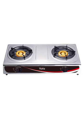 Voltz Oliver OV51454AD double gas hob, 5.4 kWh, 30 mbar, Auto ignition, 2 cast iron burners, Inox
