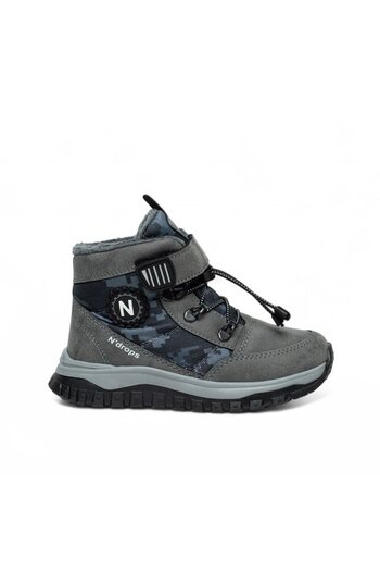 CEZY Durable, Orthopedic, Furry, Velcro Strap, Smoked Boys' Boots Shoes