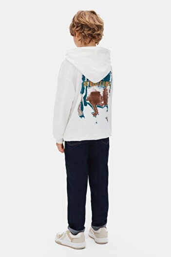 HAUSEkids 8-14 Years Old Structure Navy Boy's Suit-Ecru