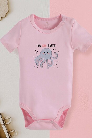 bebek perisi 100% Cotton Organic Cute Octopus Design Baby Bodysuit