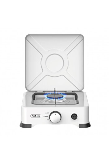 rosberg Single gas hob with lid R51454E1L, 2.2 kWh, 30 mbar, Automatic ignition, White