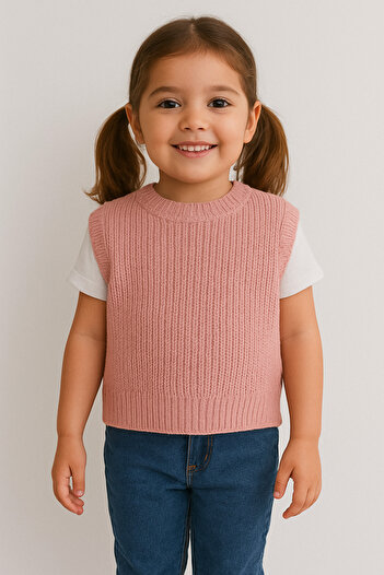 Eray Kids Girl's Plain Knitted Sweater
