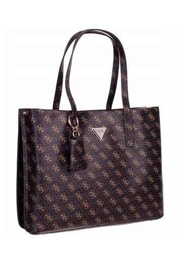Guess Meridian Girlfriend Tote handbag brown leather
