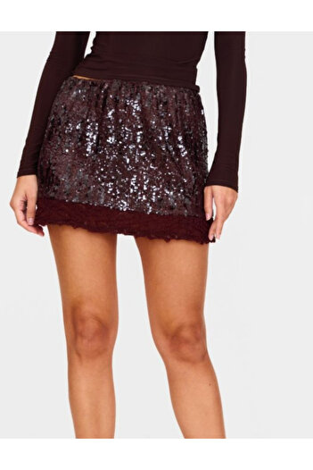 Pretty Little Thing PRETTYLITTLETHING mini skirt, brown