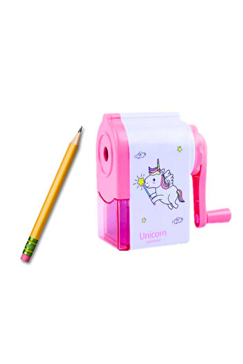 LEAN Unicorn Hand-Crank Sharpener, Pink, 20026