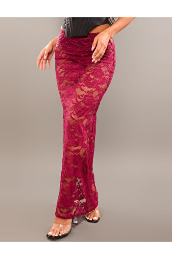 Pretty Little Thing PRETTYLITTLETHING maxi skirt, cherry red