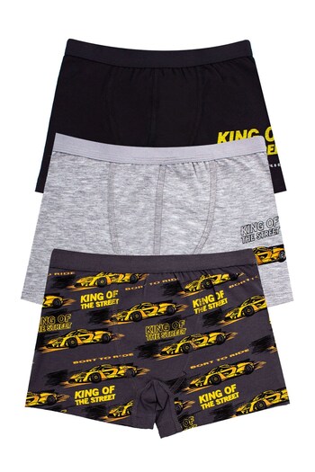 Öts Boys' Boxer 3-Pack Printed (96% Cotton - 4% Elastane)