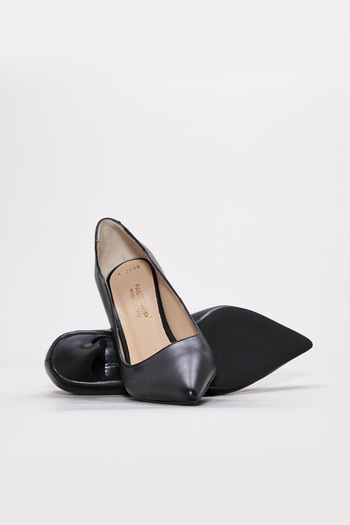 TUGERDİ Black Thin Heeled Genuine Leather Jurdan Sole Women Shoes Tg092152612998