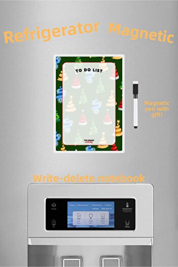 The Grade Summer Erasable New Year Colorful Pine Tree to Do List Fridge Magnet Memo Holder Christmas Ornaments Memo Holder