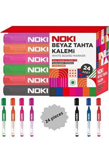 Noki Refillable Whiteboard Pen Set of 24