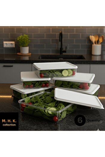 MHK Collection Set of 6 Storage Boxes with Lids