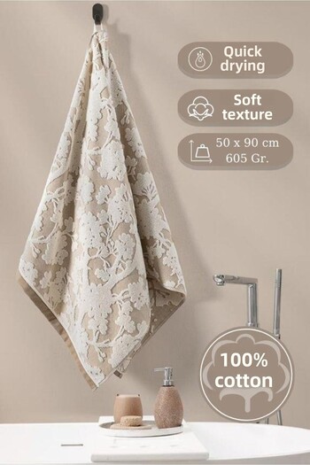 Karna Home Cotton Single Towel Jacquard Karna Eco Batı - 50 X 90