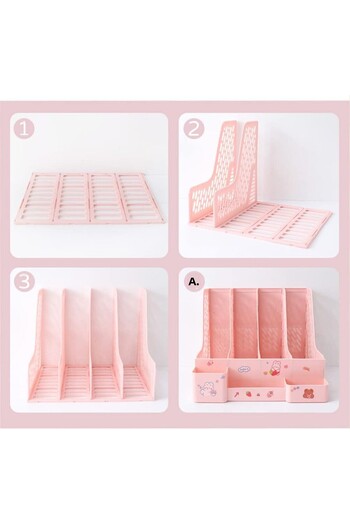 Ops 3-Compartment Modular Design Organizer with Pen Holder Magazine Holder Folder Archive Box Disassembled (Mg 123)