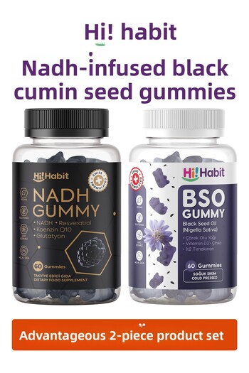 Hi Habit Nadh and Black Cumin Oil Gummy Set of 2 – Vegan- Soft Candy (60 Days)