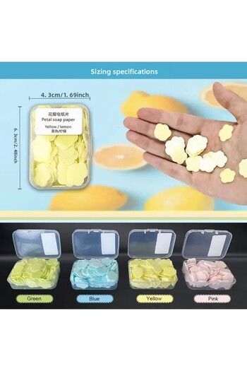 safestore 4 Packs Perfumed Melting Paper Soap Student Children School Disinfectant Hand Soap Camping Picnic