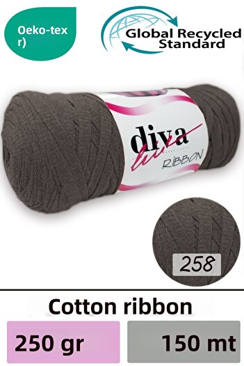 Diva İplik Κορδέλα Diva 258 Dark Mink