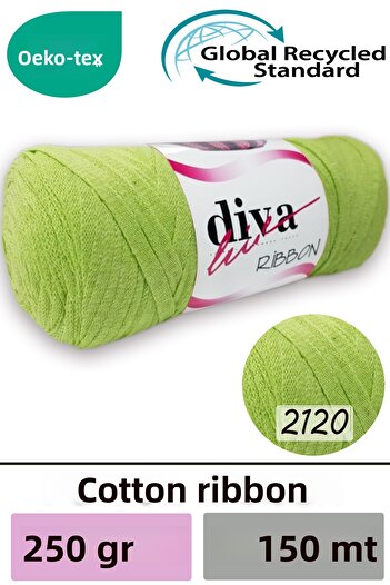 Diva İplik Κορδέλα Diva 2120 Πράσινο Φιστίκι