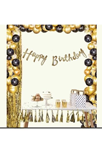 asöy Happy Birthday Banner Χρυσή καλλιγραφία Banner Χειρόγραφο Happy Birthday Banner Κείμενο
