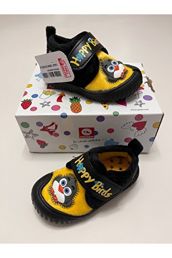 GEZER Erkek Bebek Kışlık Hafif ,Yumuşak ve Kaymaz Taban Panduf Ev Kreş Ayakkabısı