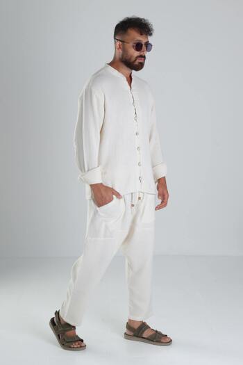 COCOPELLI Design Beige Muslin Shalwar Suit