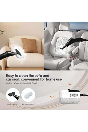 Genaric 2500W High Pressure Portable Steam Cleaner – Handheld Steamer for Home, Kitchen, Car, Upholstery &