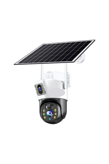 TEHNOSHOP 4K 8MP surveillance camera, solar, 4G, socket charging, white