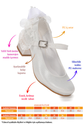 Kiko Kids Cara Vakko Daily Girl's 4 cm Heeled Evening Dress Shoes