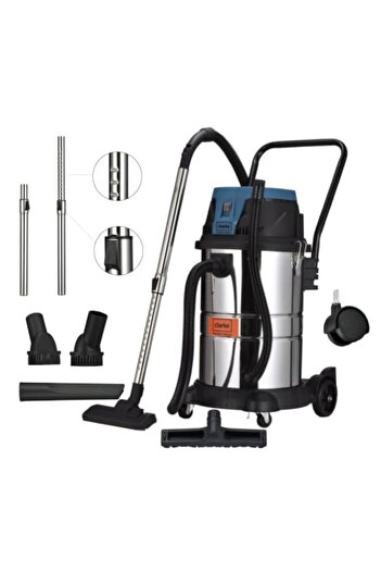 Clarke Wet & Dry Vacuum Cleaner 80L 2 Motors Industrial Heavy Duty for Garage Car Wash Hotel Workshop
