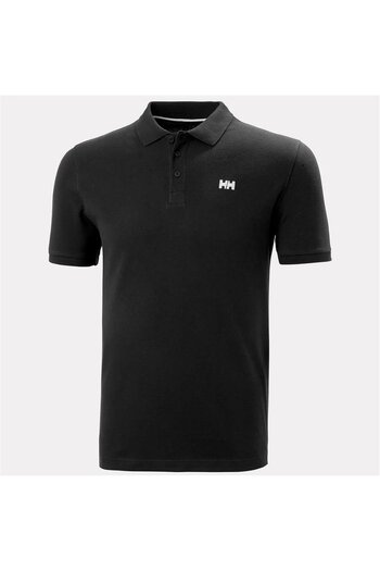 Helly Hansen Transat Men's Black Polo Neck Polo T-Shirt
