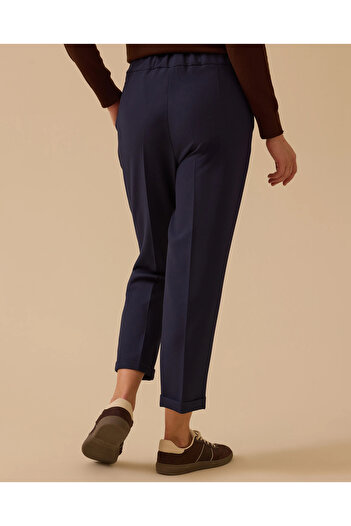 SEÇİL Classic Cut High Waist Ankle Length Trousers