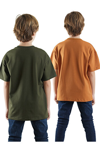 Denokids Boy's Basic Oversize 2 Pack T-Shirt