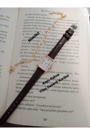 Ricardo Lena Model Dark Brown Strap Women's Wristwatch with Bracelet Bb0133