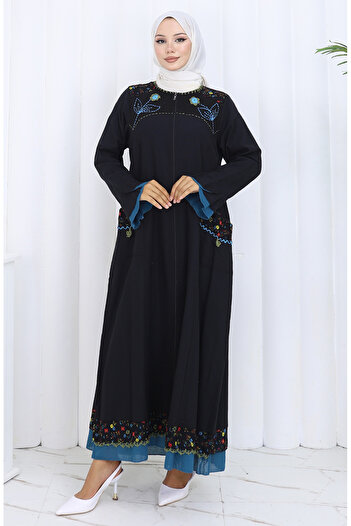 sefamerve Authentic Ferace 6688-03 Black Blue