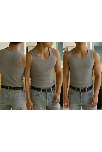 gamaro Men's Halter Neck Slimfit Lycra Singlet