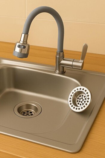 irişka Faucet Connector with Movable Head Faucet Connector with 2 Functions + Sink Strainer