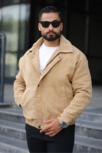 BASEL.CO Unisex Oversize Βελούδινο Καπιτονέ Μπουφάν με επένδυση Vintage