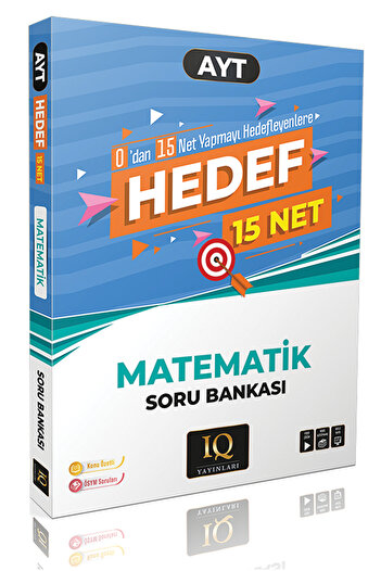 IQ YAYINLARI IQ Yayınları, AYT Hedef 15 Net Matematik Soru Bankası