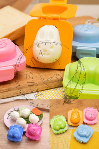BEYZANA 2 Pieces Cute - 3D Boiled Egg Presentation and Serving Rice Mold