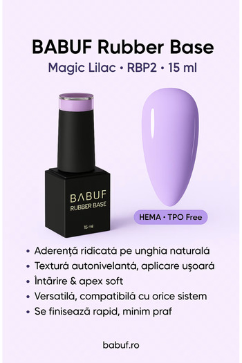 BABUF Baza Rubber | Liliac Magic | RBP 2 | 15 ml