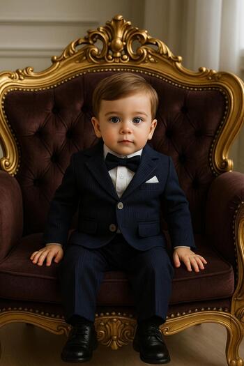 inowesta Boy's Jacket Shirt Pants Bowtie Three-Piece Suit 4'Piece(Please Choose One Size up)