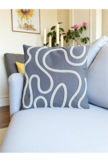nunuteks evinizi renklendirin Bohemian Style Punch Embroidered Throw Pillow Case |   43X43Cm