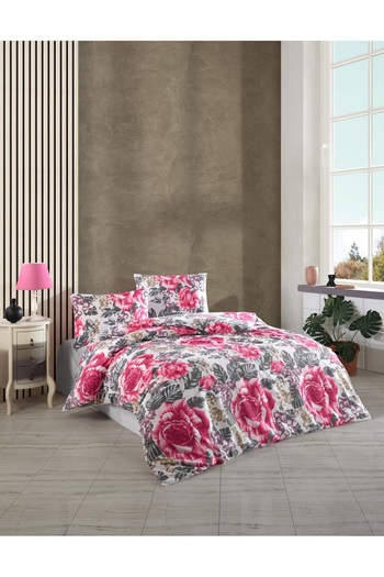 Bikaya Home Kristal Ranforce Double Duvet Cover Set |   100% Cotton |   57 Tel |   4 Pieces |   Luxury Box