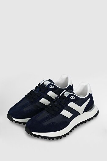Lufian 111230264 Arthur Sneaker Erkek Deri Ayakkabı LACİVERT