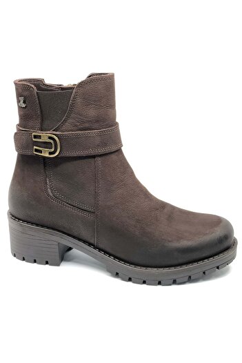 Venüs Dpoons Genuine Leather Non-Slip Sole Orthopedic Women's Boots Brown