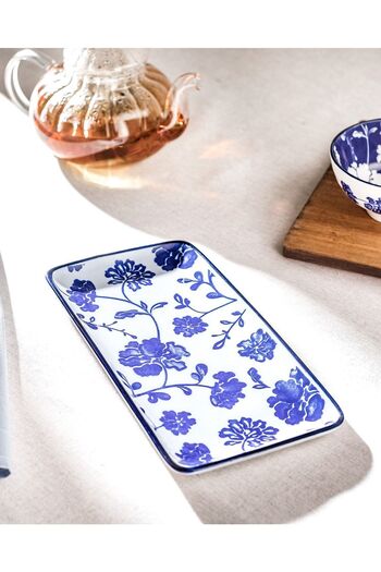 Madame Coco طبق مستطيل من Rêve Bleu Angers New Bone China