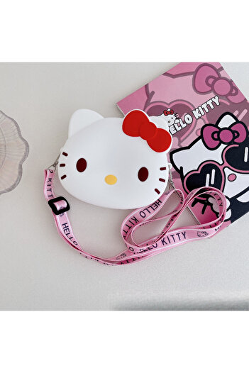 Miniso Hello Kitty Sanrio Kuromi Small Size Shoulder Bag for Girls - Thick Silicone Cute Cartoon Crossbody