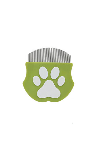 Choice Light green Pet Grooming Comb - Flea Comb for Cats & Dogs, Curved Design for Face & Body, Mini Detan